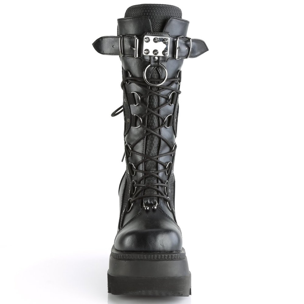 Platform Lace Up Gothic Wedge Boots